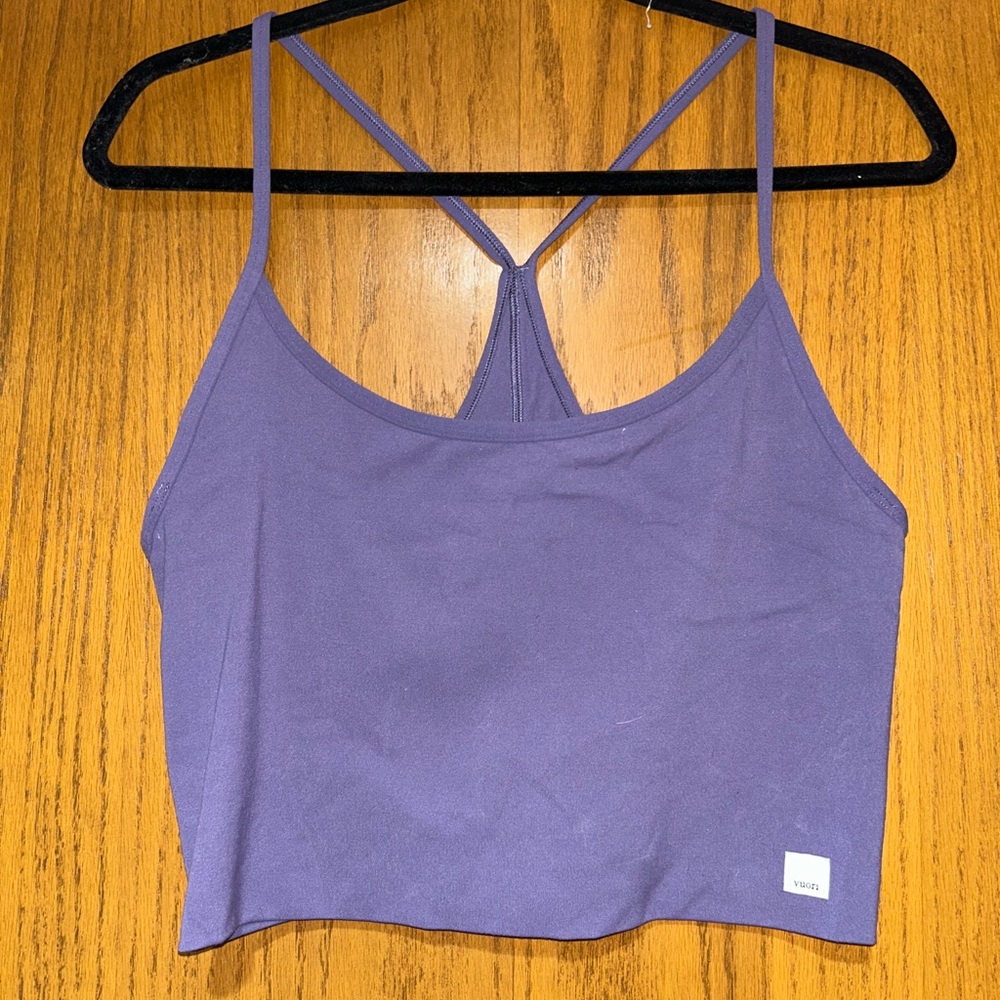 Vuori Purple Cropped Tank Top